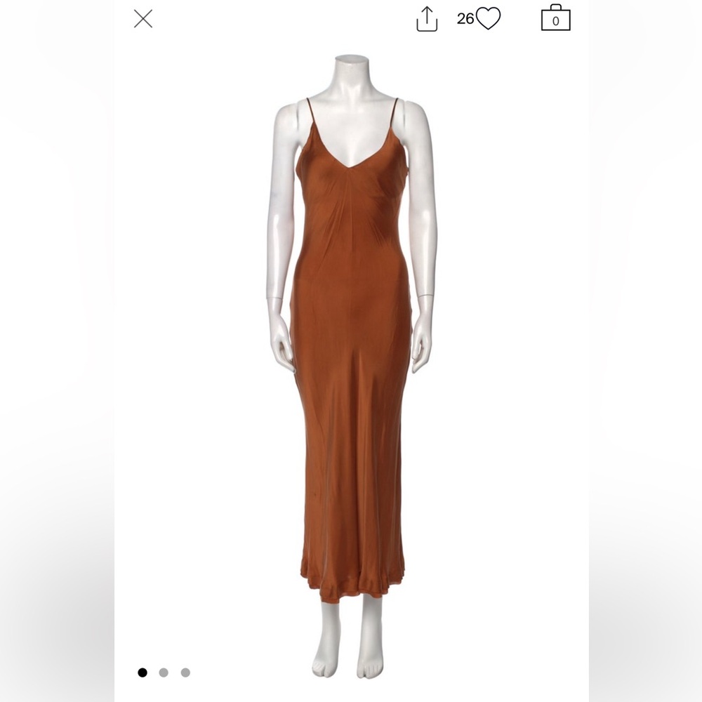 Designer Jonathan SIMKHAI- NWOT- brown bias cut slip dress